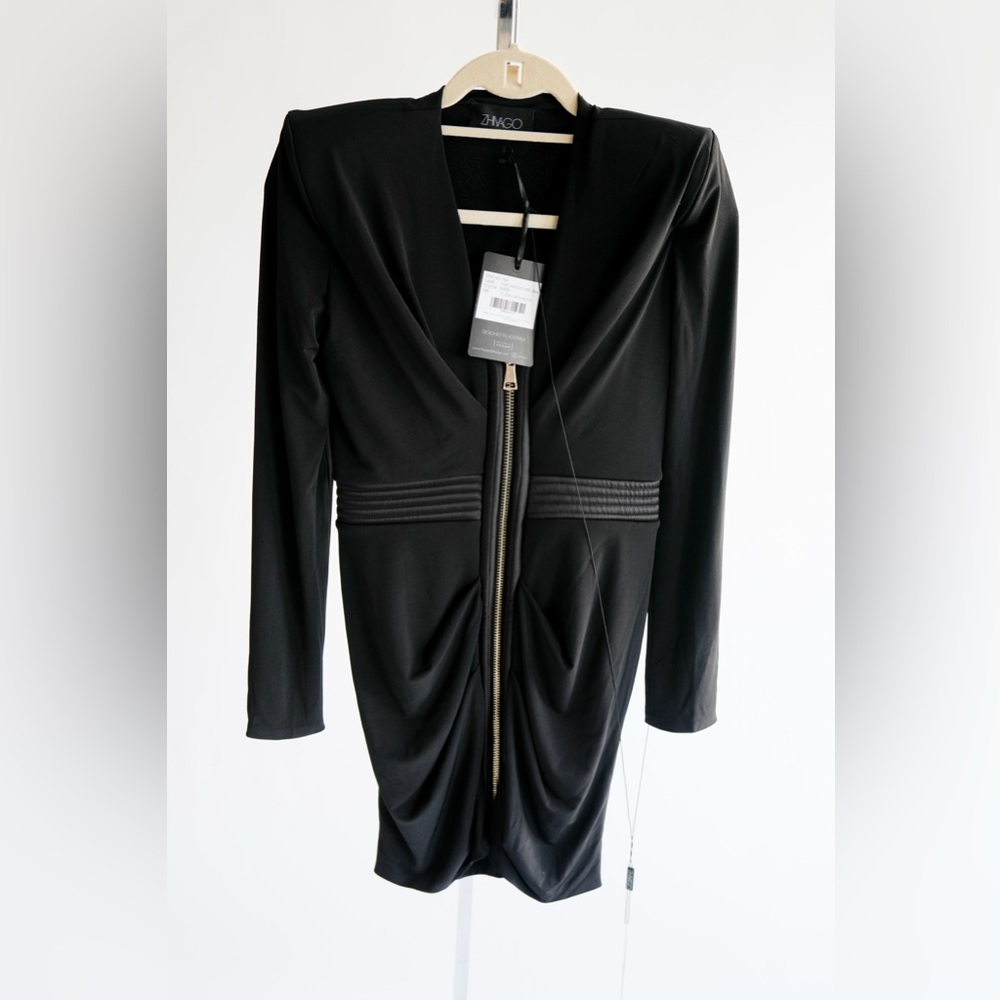 NWT ZHIVAGO Black Dress with Zipper Detail - Picture 10 of 13